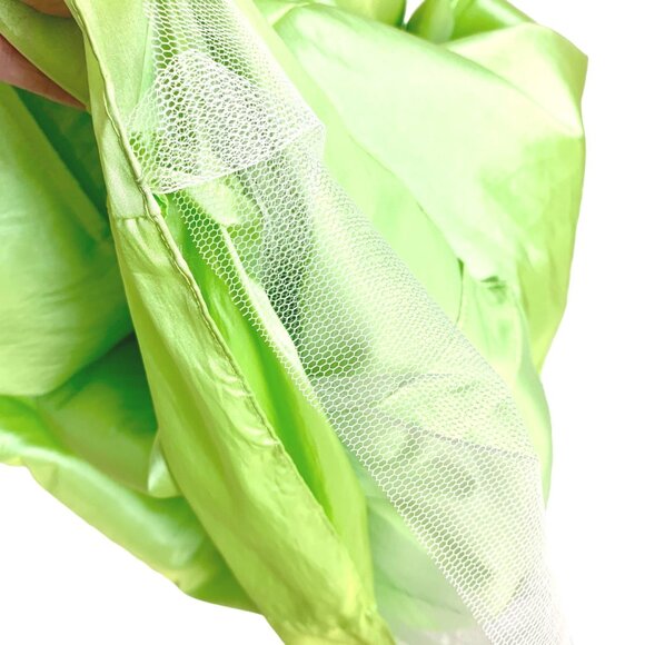 Jordan Strapless Midi Dress Fit Flare 8 Apple Green Satin Bridesmaid Prom Hoco - Picture 6 of 12